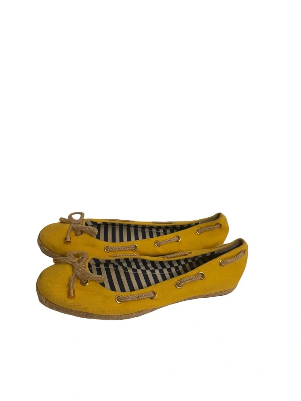kate spade Yellow Canvas Bow Espadrille Flats - Picture 4 of 6